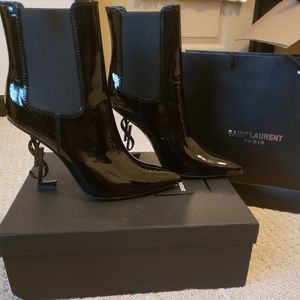 YSL black ankle boots fits like 8.5 size 40